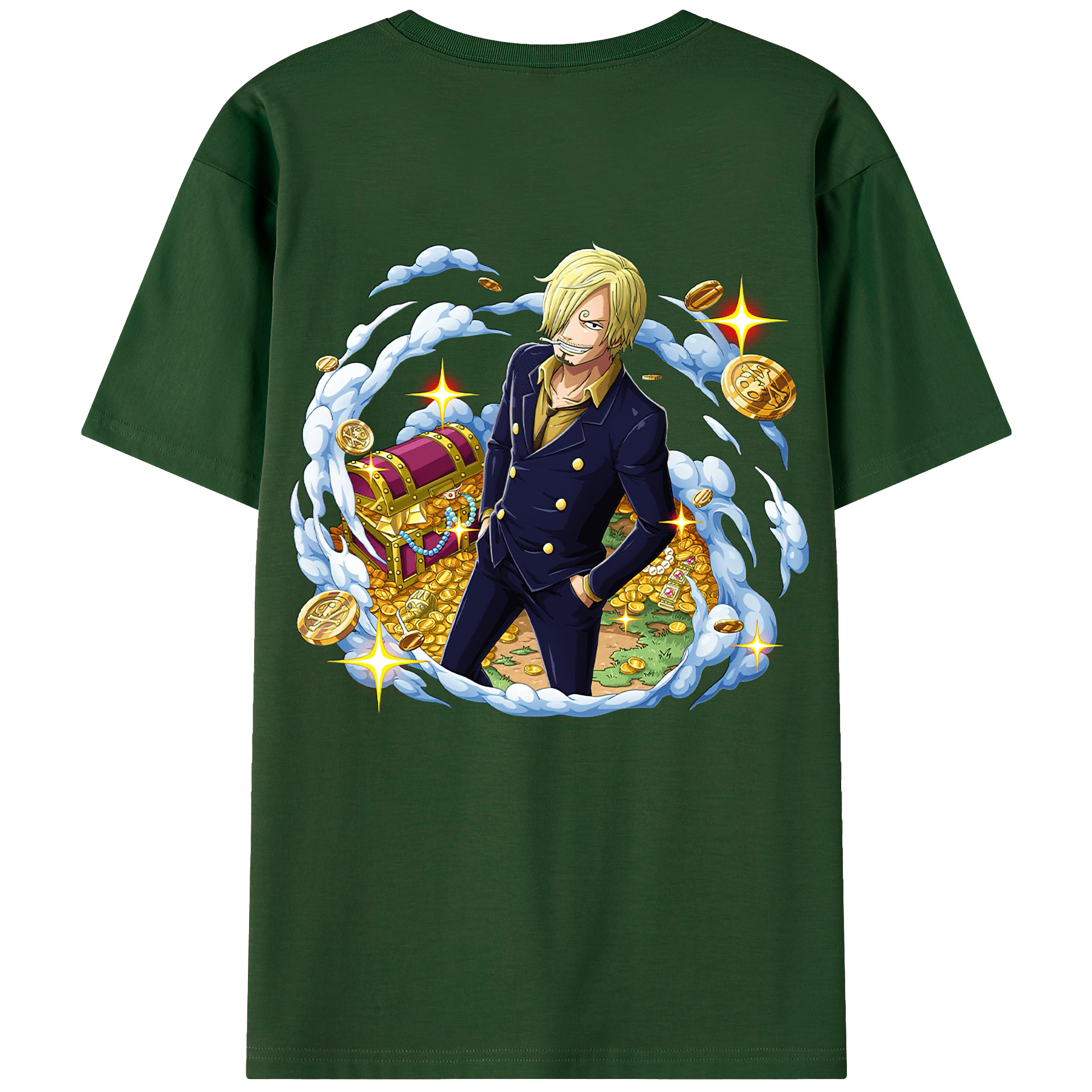 ワンピース サンジ ONE PIECE Sanji 綿100％半袖Tシャツ（背面プリント）